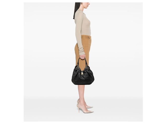 Louis Vuitton Black Monogram Mahina L Preto - vista 6