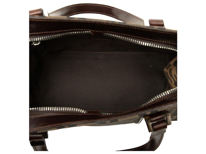 Borsa Fendi in tela Zucca marrone - vista 4