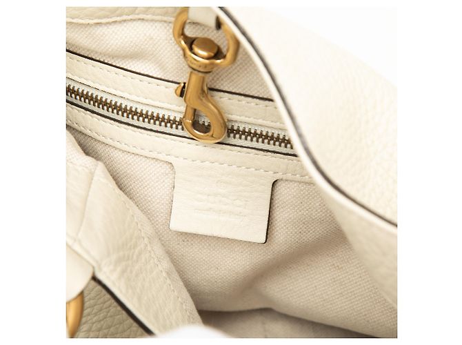 Tote Gucci Medium em Twill e Pele de Vitela Granulada Branca Branco - vista 5