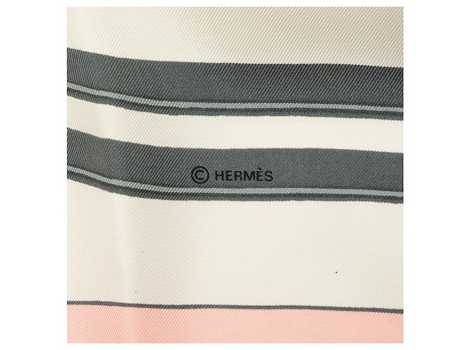 Hermès White Brides de Gala Silk Scarf 90 Eggshell - view 5