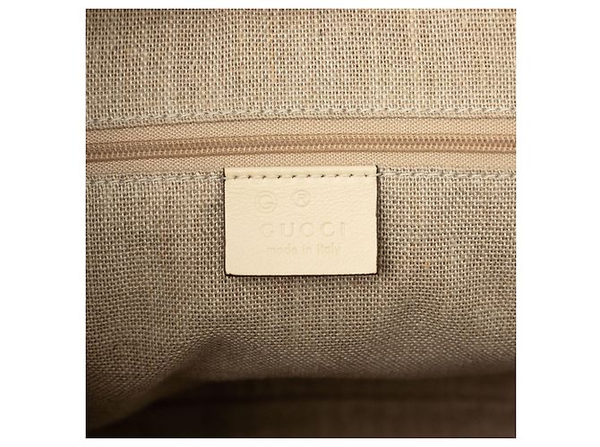 Borsa Dome Satchel Gucci White Medium Microguccissima Bianco - vista 5