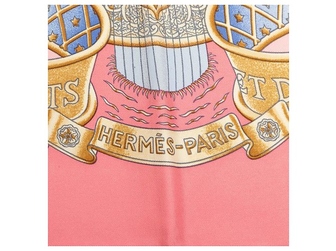 Pañuelo de seda Hermès Pink Europe 90 Rosa - vista 3