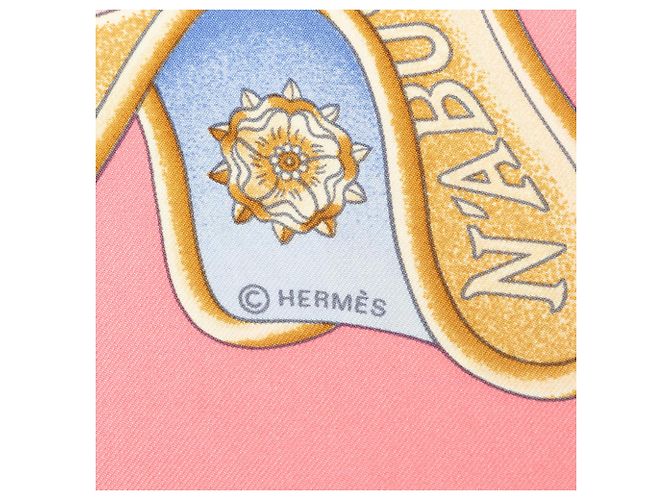 Pañuelo de seda Hermès Pink Europe 90 Rosa - vista 4