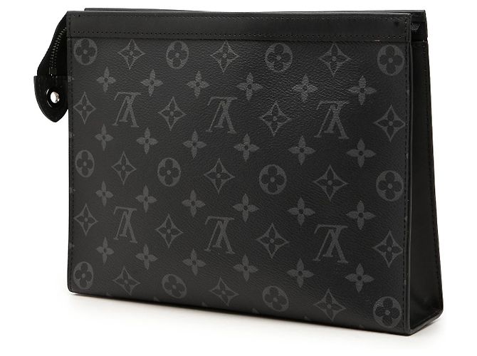 Louis Vuitton Black Monogram Eclipse Pochette Voyage MM Noir - vue 2