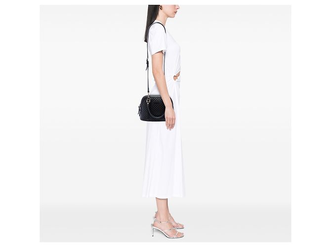 Bolsa Dome Mini Microguccissima Gucci Preta Preto - vista 6