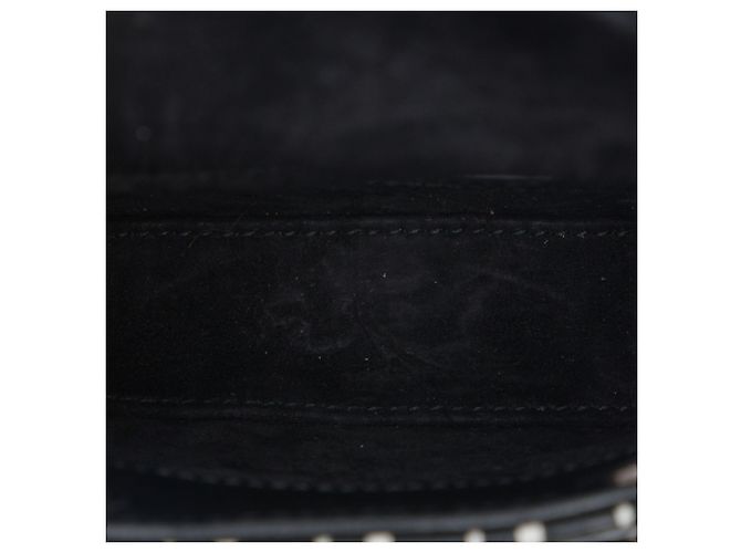 Autre Marque Dior Black Micro Calfskin Houndstooth Embossed Macro Lady Dior - vue 4