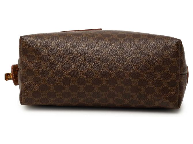 Céline Necessaire Celine Brown Macadam Coated Canvas Marrone - vista 3