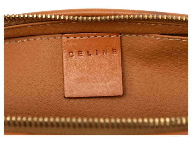 Céline Necessaire Celine Brown Macadam Coated Canvas Marrone - vista 5