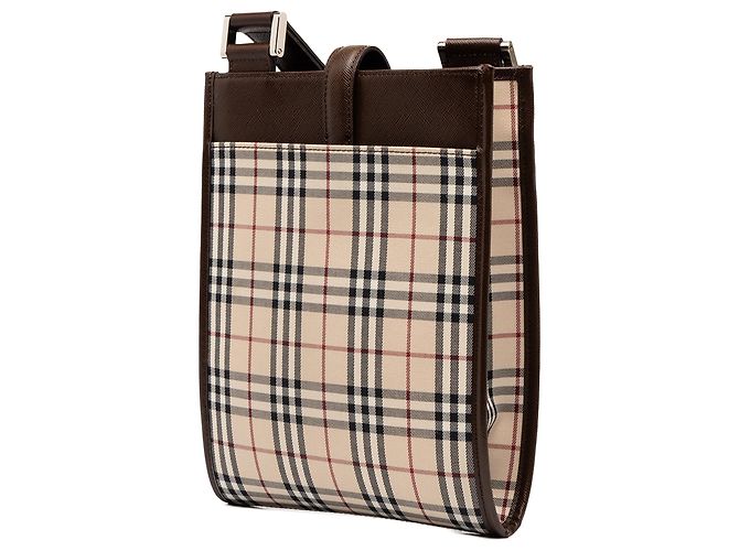 Bandolera Burberry Beige House Check Canvas - vista 2