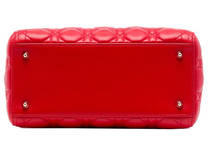 Autre Marque Dior Red Medium Lambskin Cannage Lady Dior Roja - vista 3