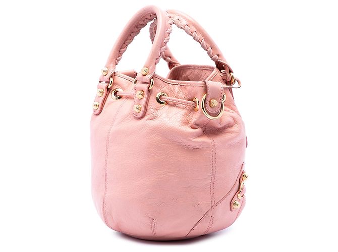 Borsa Balenciaga Pink Mini Lambskin Motocross Giant 12 Pompon Rosa - vista 2