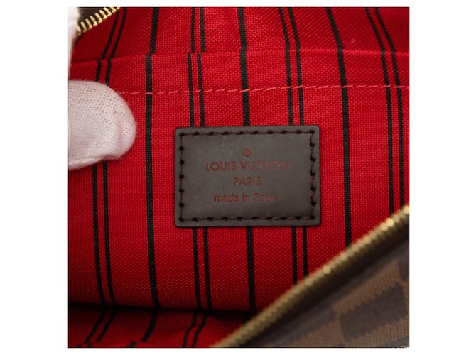 Louis Vuitton Brown Damier Ebene Neverfull MM Täschchen Braun - Ansicht 5