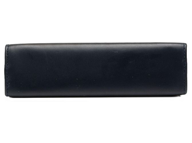 Salvatore Ferragamo Borsa a tracolla Ferragamo in pelle blu Vara Bow Kiss Lock con catena Blu navy - vista 3