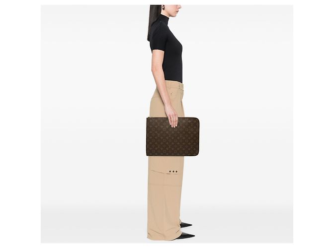 Louis Vuitton Brown Monogram Poche Documents Portfolio Braun - Ansicht 6