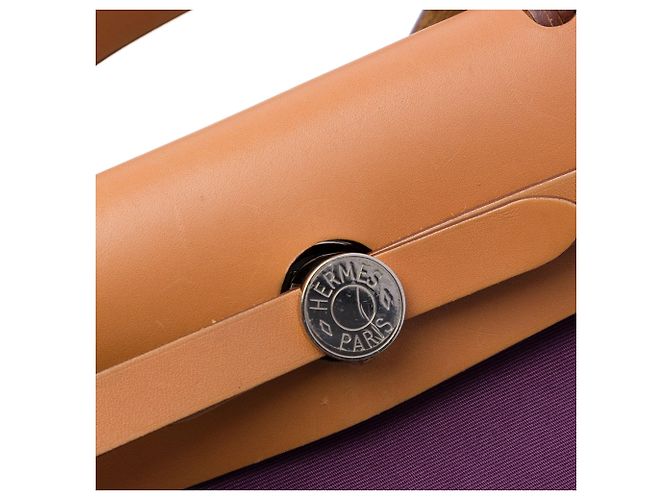Hermès Purple Toile Herbag Zip 31 Lila - Ansicht 5
