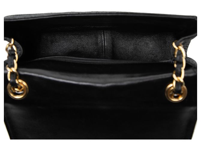 Chanel Gray CC Raffia Full Flap Marrom Cinza antracite - vista 4