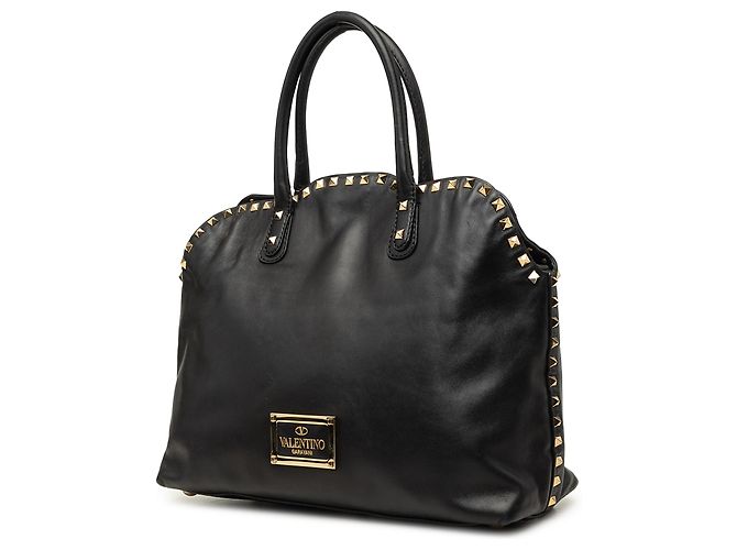 Bolso Valentino Rockstud Dome de piel negra con asa doble Negro - vista 2