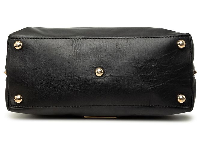 Bolso Valentino Rockstud Dome de piel negra con asa doble Negro - vista 3