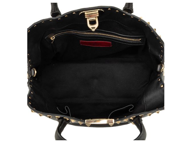 Bolso Valentino Rockstud Dome de piel negra con asa doble Negro - vista 4