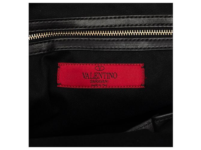 Bolso Valentino Rockstud Dome de piel negra con asa doble Negro - vista 5