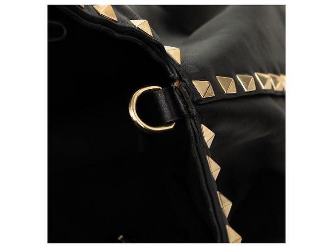 Bolso Valentino Rockstud Dome de piel negra con asa doble Negro - vista 7