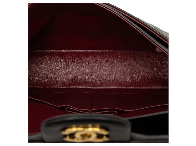 Chanel Black Small Classic Lambskin Double Flap Schwarz - Ansicht 4