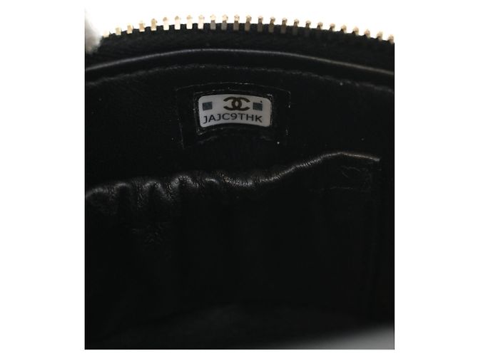 Chanel Vanity Black CC Lambskin mit oberem Griff und Kette Schwarz - Ansicht 9