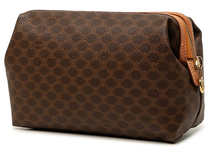 Céline Pouch Celine Brown Macadam Coated Canvas Marrone - vista 2