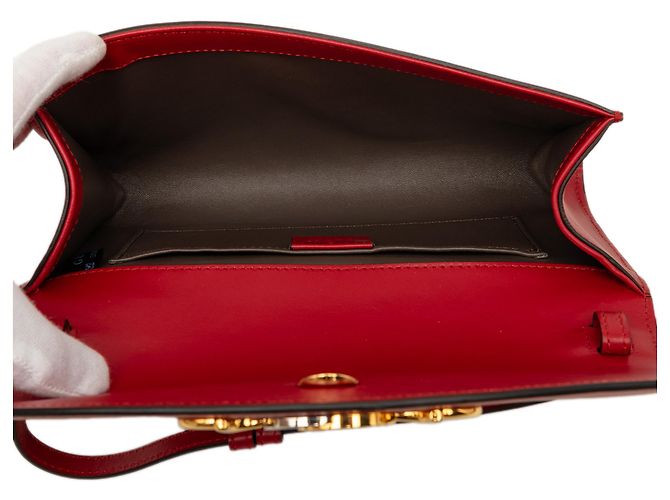 Borsa a mano Gucci Zumi Piccola in Pelle Rossa Rosso - vista 4