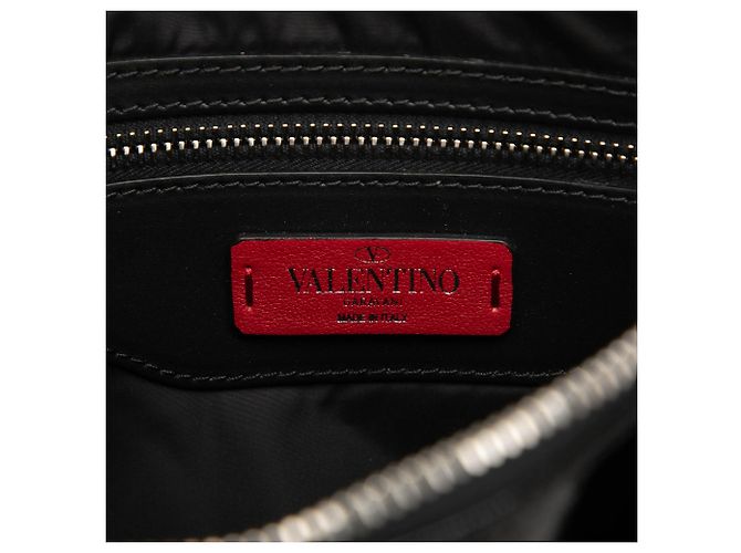 Clutch Valentino VLTN in vinile nero - vista 5