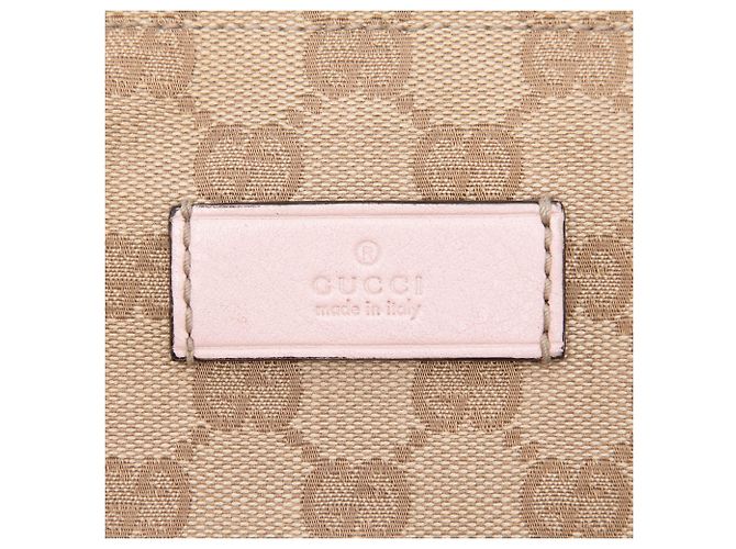 Tote Verticale Gucci in Canvas GG beige e Web - vista 5