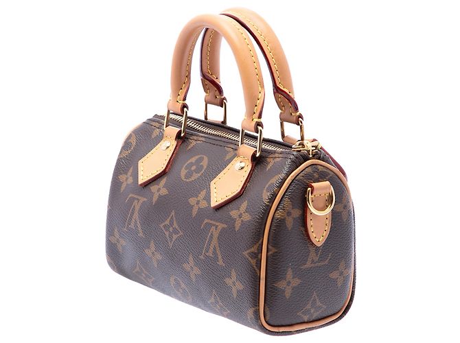 Louis Vuitton Brown Monogram Nano Speedy Bandouliere Marrone - vista 2