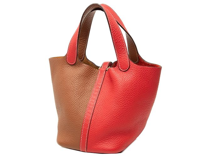Hermès Brown Clemence Picotin Lock 18 Casaque Castaño - vista 2