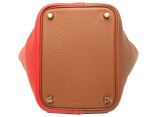 Hermès Brown Clemence Picotin Lock 18 Casaque Castaño - vista 3