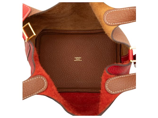 Hermès Brown Clemence Picotin Lock 18 Casaque Castaño - vista 4