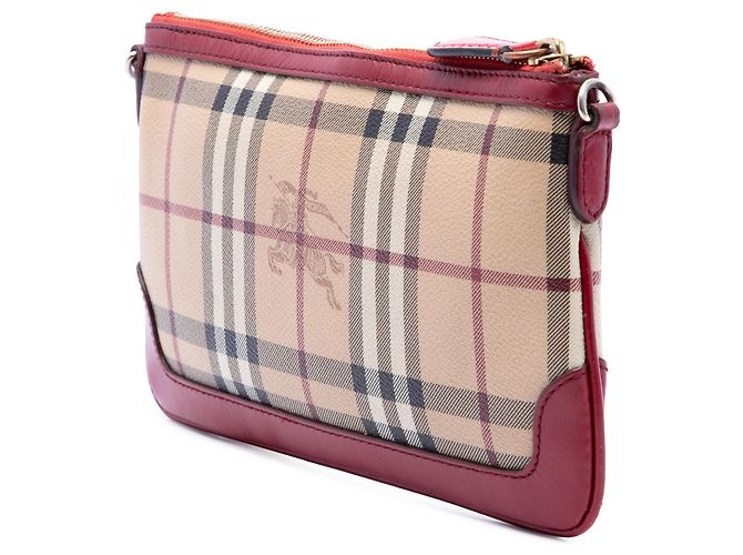 Burberry Beige Haymarket Check Coated Canvas Peyton Crossbody - vista 2