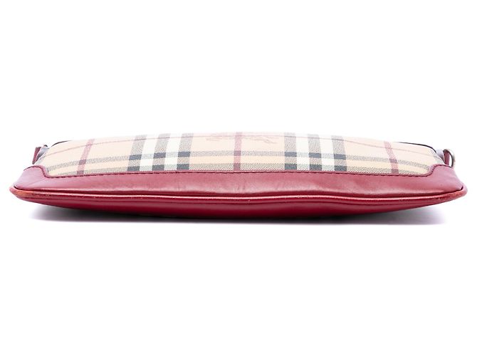 Burberry Beige Haymarket Check Coated Canvas Peyton Crossbody - vista 3