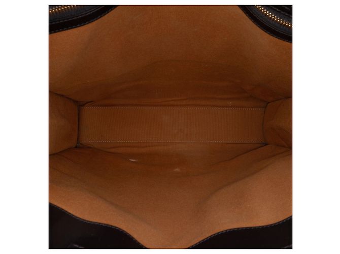 Céline Celine Cabas Vertical Tote en toile enduite Triomphe marron Large Marron foncé - vue 4