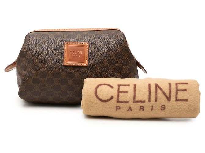 16 Céline Pouch Celine Brown Macadam in tela rivestita Marrone - vista 7