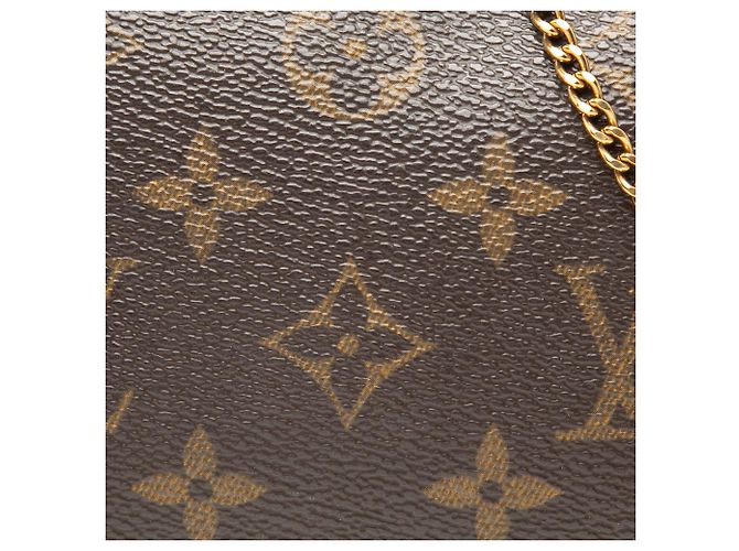 Louis Vuitton Brown Monogram Mini Pochette Accessoires Castaño - vista 6