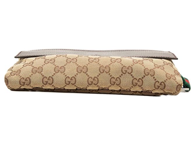 Borsa a tracolla Gucci in tela GG beige con Web - vista 3
