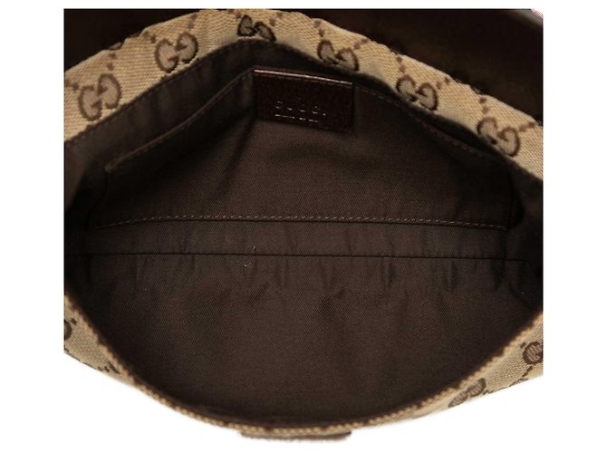 Borsa a tracolla Gucci in tela GG beige con Web - vista 4
