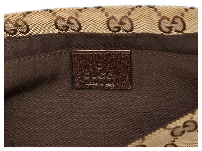 Borsa a tracolla Gucci in tela GG beige con Web - vista 5