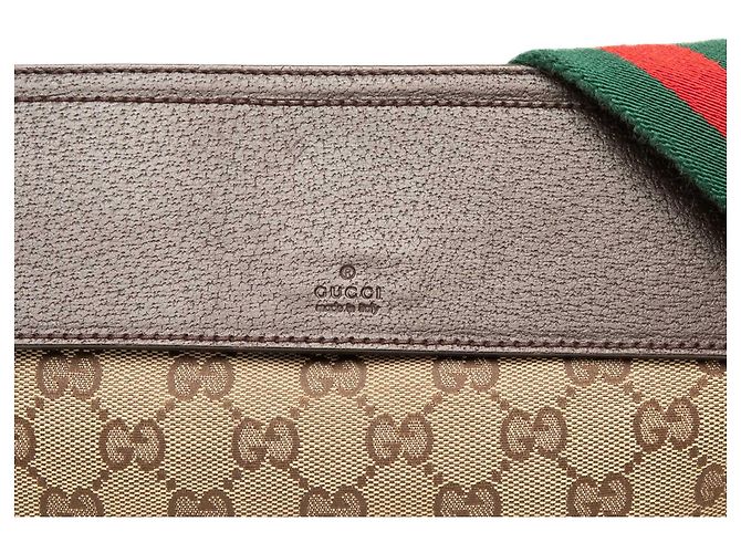 Borsa a tracolla Gucci in tela GG beige con Web - vista 6