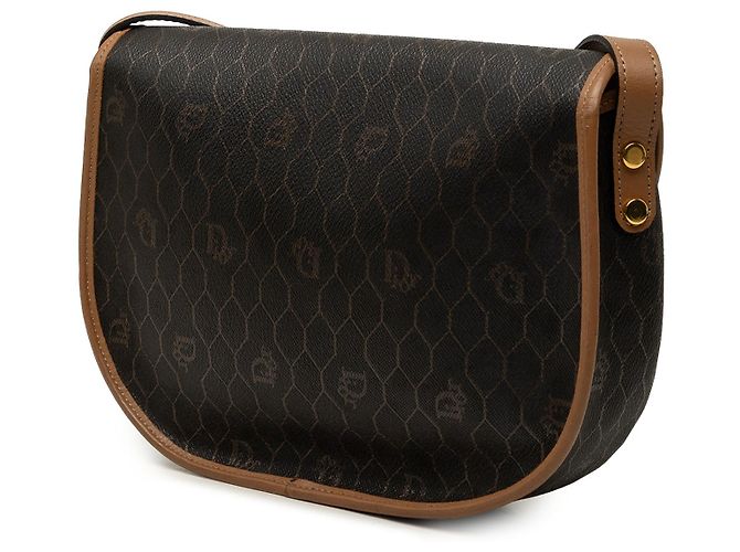 Borsa a tracolla Dior in tela rivestita honeycomb nera Nero - vista 2