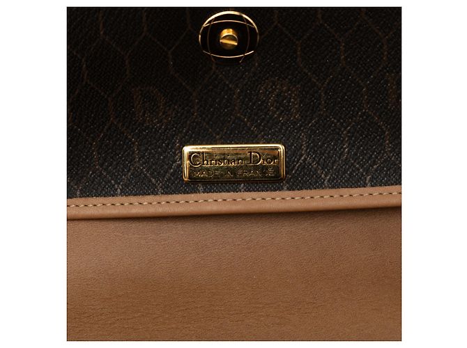 Borsa a tracolla Dior in tela rivestita honeycomb nera Nero - vista 5