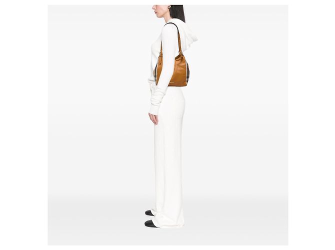 mala Burberry Canterbury Small em couro de bezerro castanho e lona House Check Marrom Caramelo - vista 6
