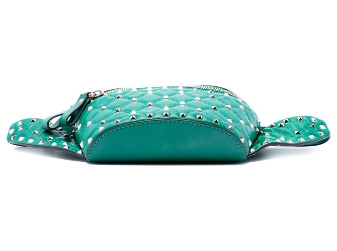 Borsa cintura Valentino Green Nappa Rockstud Spike Verde - vista 3