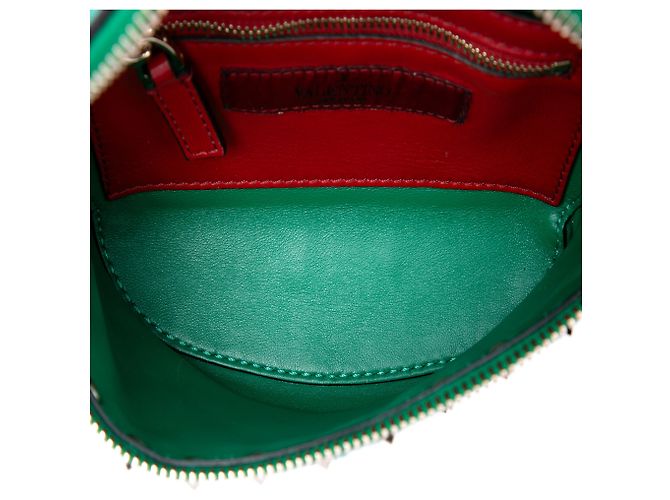 Borsa cintura Valentino Green Nappa Rockstud Spike Verde - vista 4
