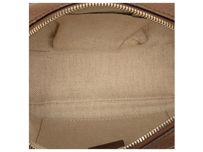 Gucci Soho Disco Crossbody in pelle di vitello marrone - vista 4